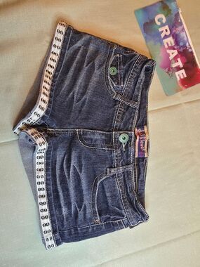 Wallflower Dark Blue Denim Shorts with Stud-Trim Size 3